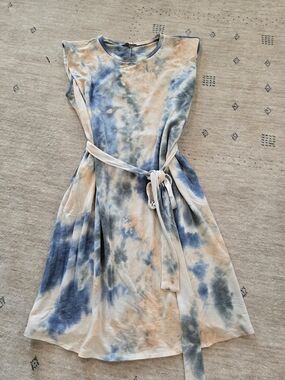 CATO Multicolor Brown Blue Gray Tie Dye Plus Dress Size 22/24W